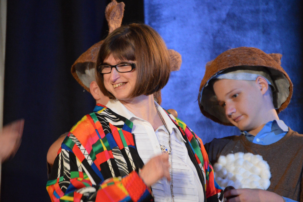 Starcatchers special needs students performing on stage