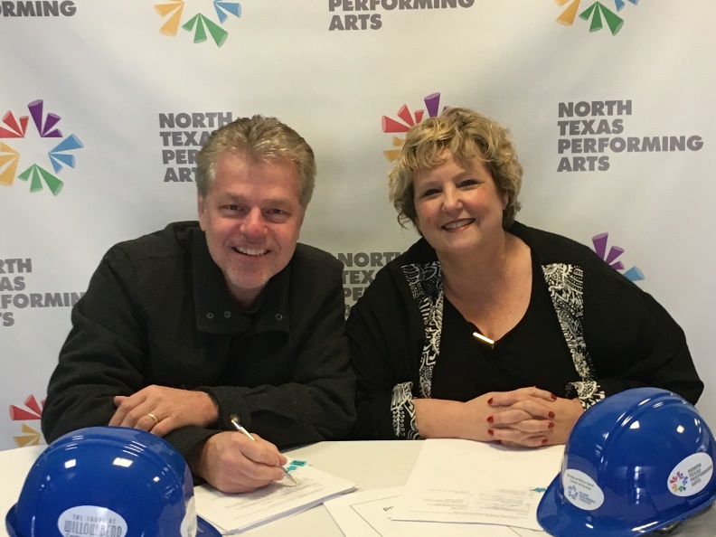 Picture of Darrell Rodenbaugh, CEO, and Sara Akers, Vice President of Development and Founder of Plano Children's Theatre.