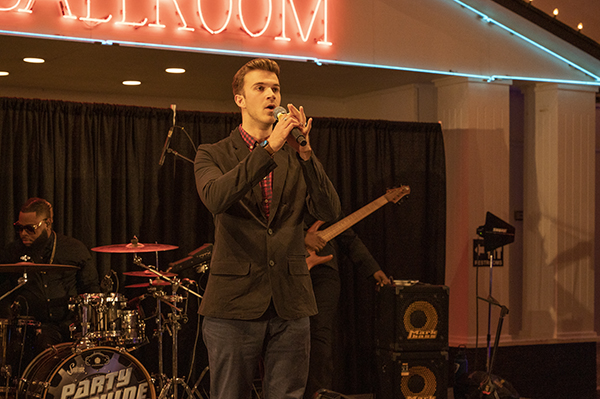 Rylan Oaks performs a song at Celebration of Champions