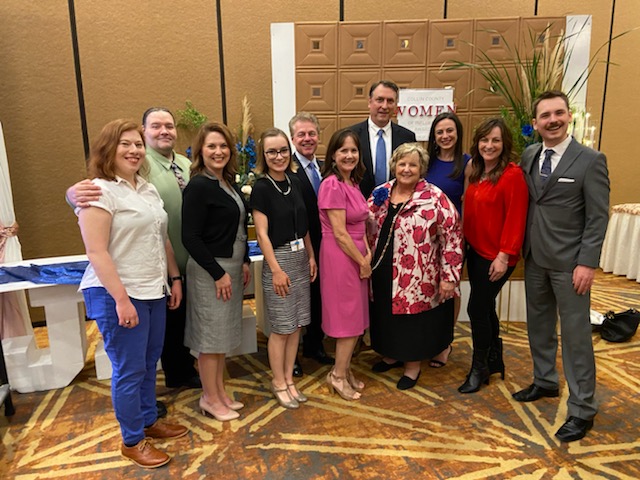 NTPA Staff support Sara Egelston Akers receiving 2022 Junior League of Collin County Women of Influence Legacy Award